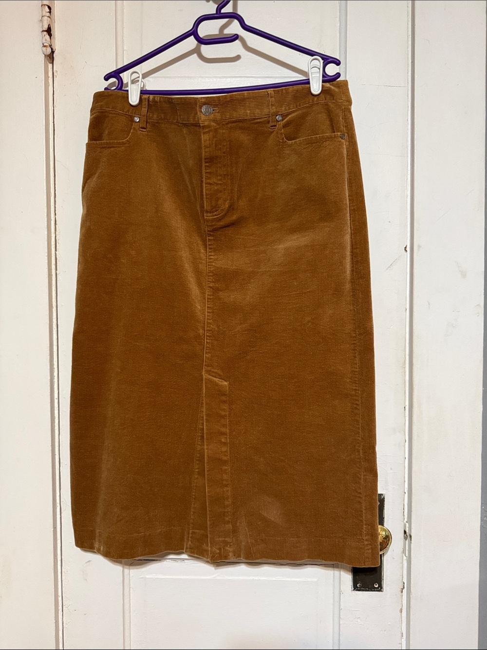 GAP Chestnut Corduroy Midi Skirt